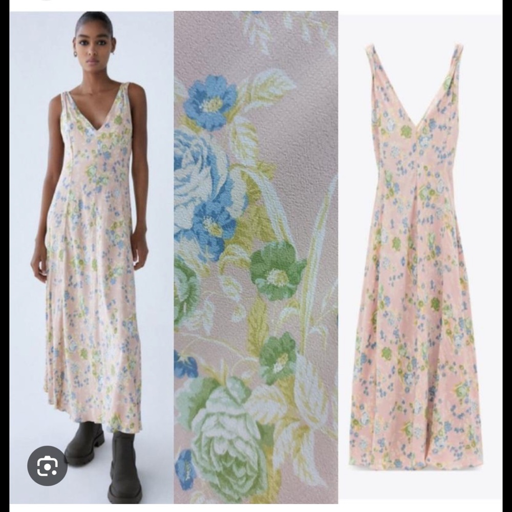 Brand New Zara Pastel Floral Maxi Dress